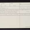 Corrydown, NJ43SW 2, Ordnance Survey index card, Recto