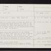 Glenshee, NJ44SW 4, Ordnance Survey index card, Recto