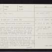 Glenshee, NJ44SW 5, Ordnance Survey index card, page number 1, Recto