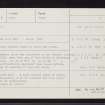 Glenshee, NJ44SW 6, Ordnance Survey index card, Recto