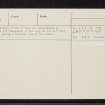 Auchinhove, NJ45SE 5, Ordnance Survey index card, page number 2, Verso