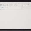 Janet's Well, NJ46NE 12, Ordnance Survey index card, Recto
