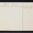 Janet's Well, NJ46NE 12, Ordnance Survey index card, page number 2, Verso
