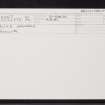 Buckie Gasworks, NJ46NW 7, Ordnance Survey index card, Recto