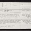 Meikle Hill, NJ46SW 1, Ordnance Survey index card, Recto