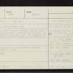 Tarrieclerack, NJ46SW 15, Ordnance Survey index card, Recto