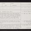 Macbeth's Cairn, NJ50NE 10, Ordnance Survey index card, page number 1, Recto