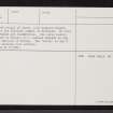 Mortlich, NJ50SW 6, Ordnance Survey index card, page number 2, Verso
