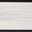Macbeth's Well, NJ50SW 7, Ordnance Survey index card, Recto