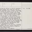 Old Keig, NJ51NE 2, Ordnance Survey index card, page number 2, Verso