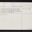 Crookmore, NJ51NE 16, Ordnance Survey index card, page number 3, Recto