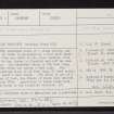 Braehead, NJ52NE 6, Ordnance Survey index card, Recto