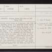 Johnston, The Ringing Stone, NJ52NE 7, Ordnance Survey index card, page number 1, Recto