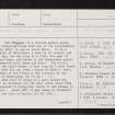 Hillhead Of Clatt, Salmon Stone, NJ52NW 19, Ordnance Survey index card, page number 1, Recto