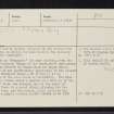 Druminnor, Castlehill, NJ52NW 22, Ordnance Survey index card, page number 1, Recto
