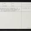 Kirktown Of Clatt, Clatt Parish Church, NJ52NW 23, Ordnance Survey index card, page number 2, Verso