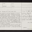 Bankhead, NJ52NW 25, Ordnance Survey index card, page number 1, Recto