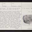 Corrie Cairn, NJ52SE 13, Ordnance Survey index card, page number 2, Verso