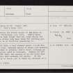 Jock's Cairn, Smallburn, NJ52SW 5, Ordnance Survey index card, Recto