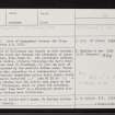 Battle Of Tillyangus, NJ52SW 6, Ordnance Survey index card, Recto