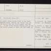 Knockespock House, Symbol Stone, NJ52SW 12, Ordnance Survey index card, page number 1, Recto