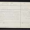 Stoneyfield, NJ53NE 10, Ordnance Survey index card, page number 1, Recto