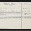 Belts Of Shanquhar, NJ53NE 13, Ordnance Survey index card, Recto
