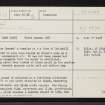 Torra Duncan, NJ53NW 10, Ordnance Survey index card, page number 1, Recto
