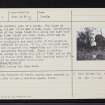 Gartly Castle, NJ53SW 2, Ordnance Survey index card, page number 2, Verso