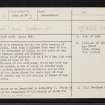 The Candy Stone, NJ53SW 11, Ordnance Survey index card, page number 1, Recto