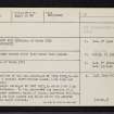 Cairns Of Geith, NJ54NE 1, Ordnance Survey index card, page number 1, Recto