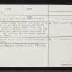 Rothiemay, NJ54NE 6, Ordnance Survey index card, page number 2, Verso