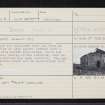 Rothiemay House, NJ54NE 11, Ordnance Survey index card, Recto