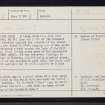 Ruthven, NJ54NW 8, Ordnance Survey index card, page number 1, Recto