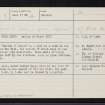 Gallon Of Water, The Bin, NJ54SW 4, Ordnance Survey index card, Recto