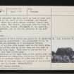 Findlater Castle, NJ56NW 15, Ordnance Survey index card, page number 2, Verso