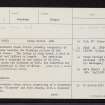 Midmar Kirk, NJ60NE 3, Ordnance Survey index card, page number 1, Recto