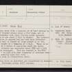 Sundayswells, NJ60SW 4, Ordnance Survey index card, Recto