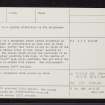 Cothiemuir Wood, NJ61NW 1, Ordnance Survey index card, page number 2, Verso