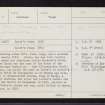 Luath's Stone, NJ61SW 5, Ordnance Survey index card, Recto