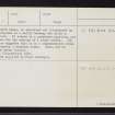 Luath's Stone, NJ61SW 5, Ordnance Survey index card, page number 2, Verso