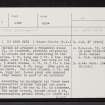 Hatton Of Ardoyne, NJ62NE 7, Ordnance Survey index card, page number 1, Recto