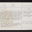 Newton Of Lewesk, NJ62NE 19, Ordnance Survey index card, Recto