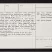 Dunnideer, NJ62NW 1, Ordnance Survey index card, page number 3, Recto