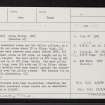 Dunnideer, NJ62NW 4, Ordnance Survey index card, Recto