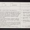 Kennethmont, Christ's Kirk Of Rathmuriel, NJ62NW 7, Ordnance Survey index card, page number 1, Recto