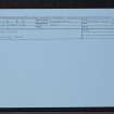Dunnydeer, NJ62NW 8, Ordnance Survey index card, Recto