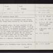 Loanend, NJ62SW 1, Ordnance Survey index card, page number 1, Recto