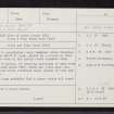 Husband Hillock, NJ62SW 2, Ordnance Survey index card, page number 1, Recto