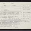 Tillymuick, NJ62SW 3, Ordnance Survey index card, page number 1, Recto